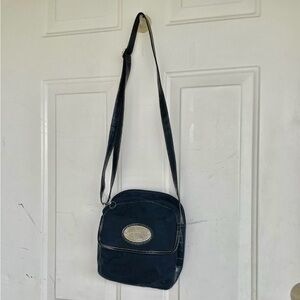 Jaclyn Smith Fabric Leather Crossbody Bag with lots of pockets and compartments